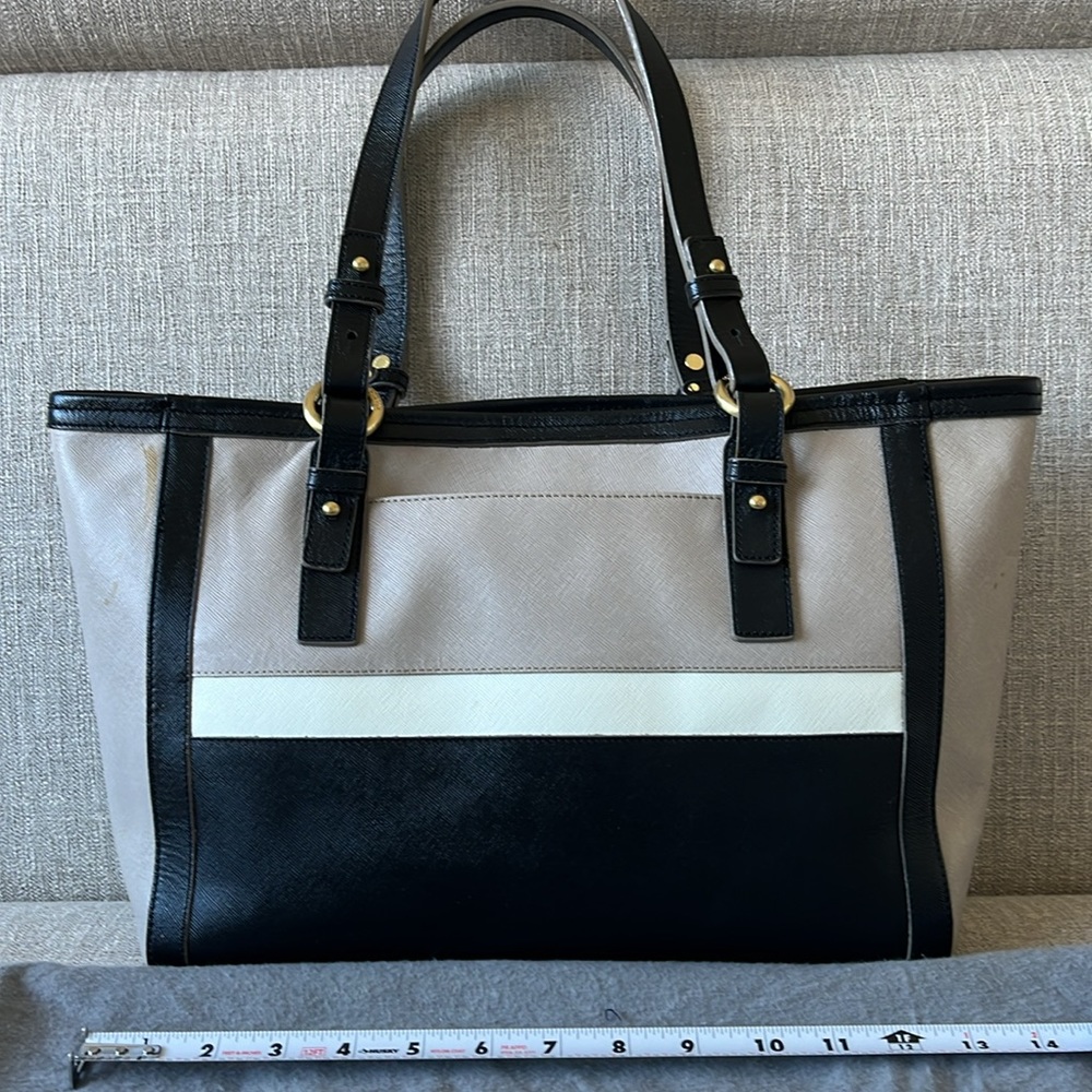 BRAHMIN | ARNO +  WALLET | BLACK + GREY SAFFIANO - Picture 2 of 11